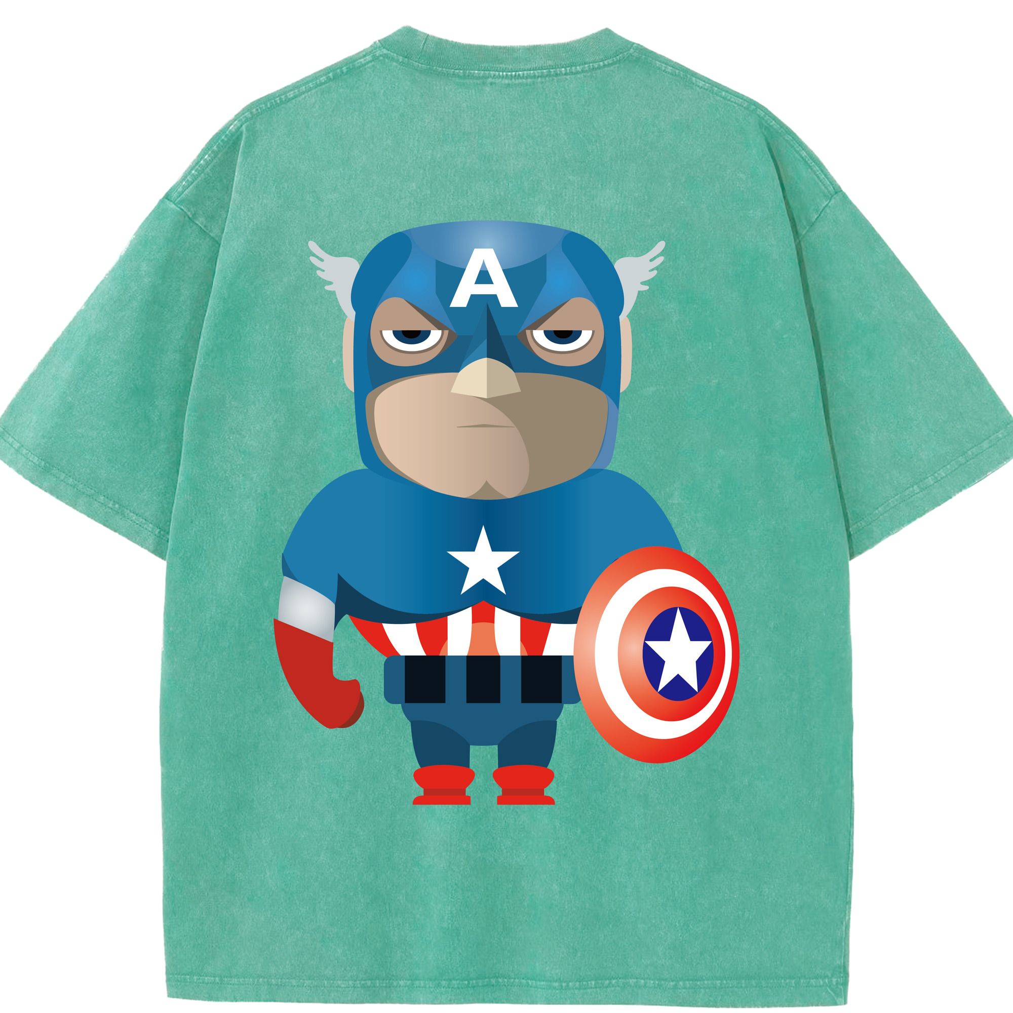 （画像用） アベンジャーズ The Avengers 綿100% ヴィンテージ風 半袖Tシャツ（背面プリント）